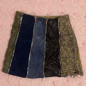 Sonia Rykiel Multicolor Patchwork Mini Skirt